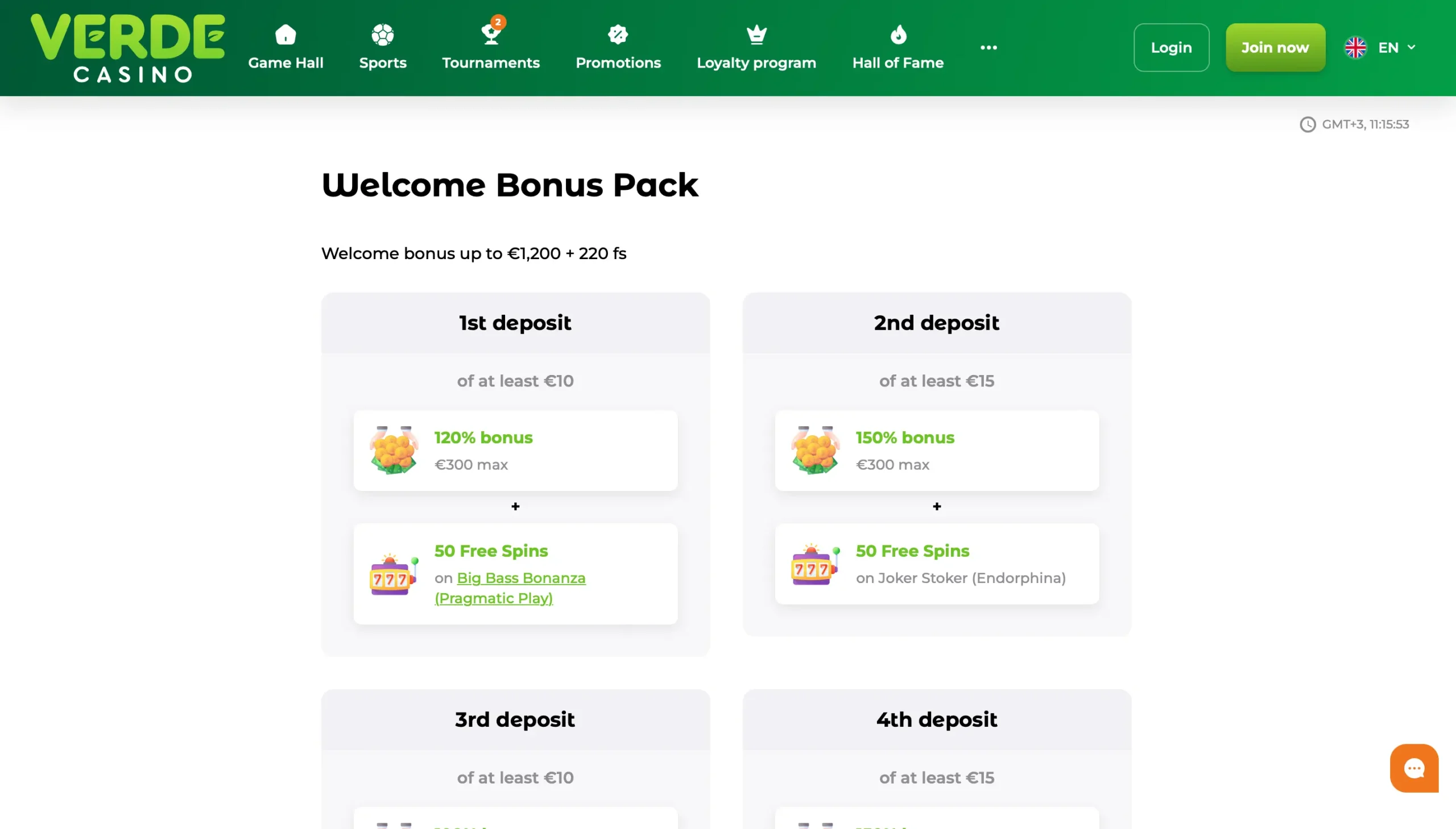 verde casino bonus welcome
